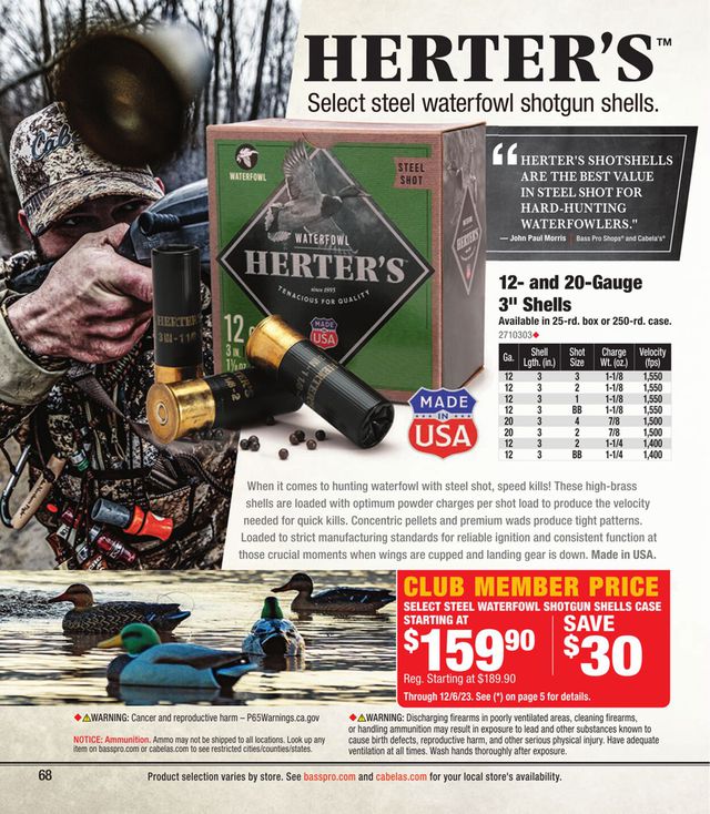 Bass Pro Ad from 10/11/2023