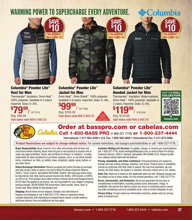 Bass Pro Ad from 11/29/2023