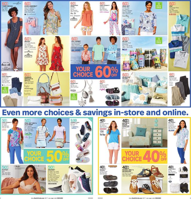 Bealls Florida Ad from 03/15/2020