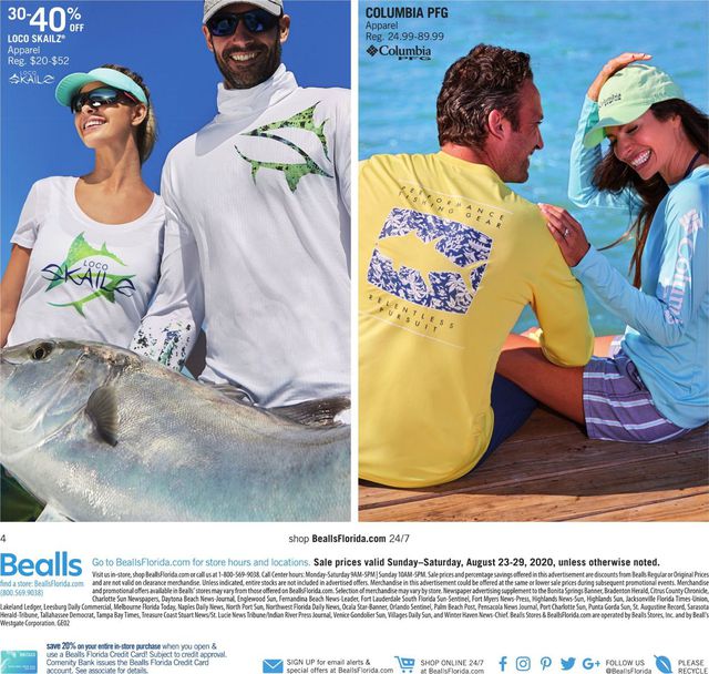 Bealls Florida Ad from 08/23/2020