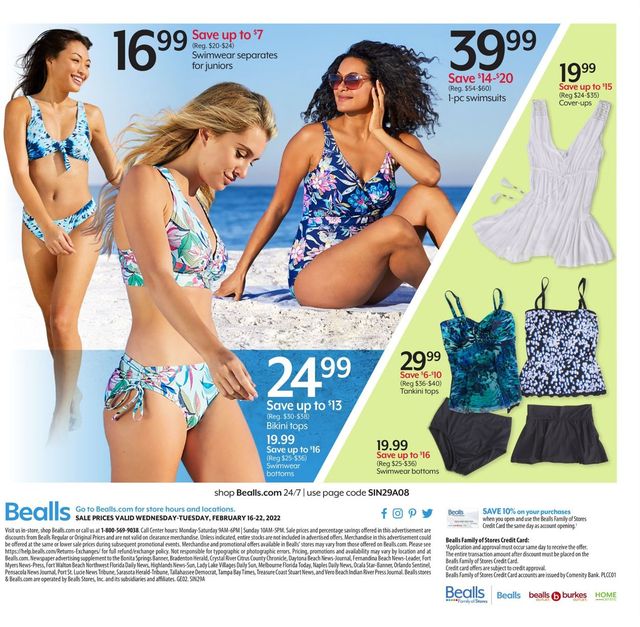 Bealls Florida Ad from 02/16/2022