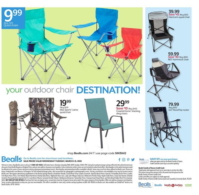 Bealls Florida Ad from 03/02/2022