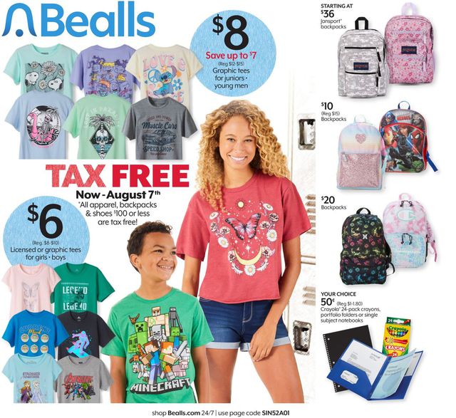 Bealls Florida Ad from 07/27/2022