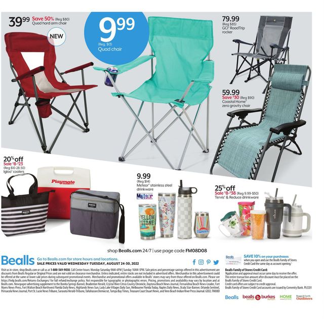 Bealls Florida Ad from 08/24/2022