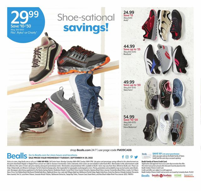 Bealls Florida Ad from 09/14/2022