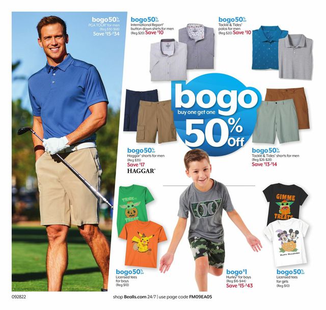 Bealls Florida Ad from 09/28/2022