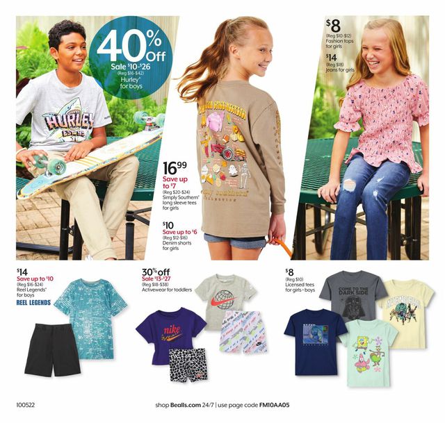 Bealls Florida Ad from 10/05/2022