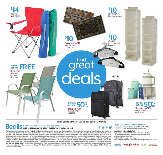 Bealls Florida Ad from 10/12/2022