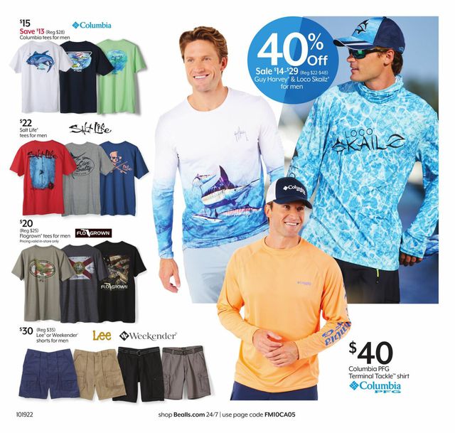 Bealls Florida Ad from 10/19/2022