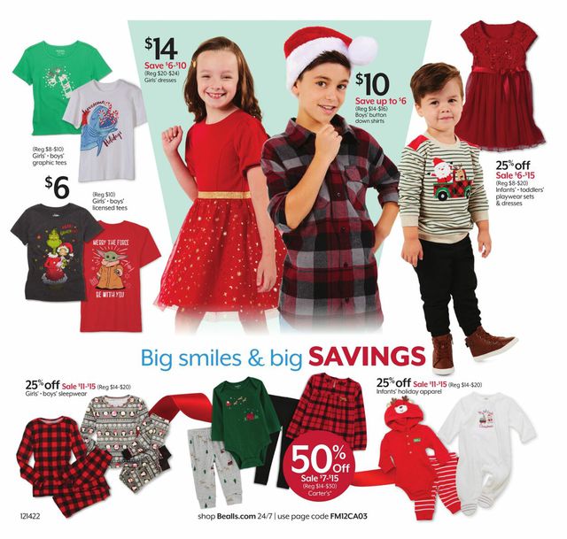 Bealls Florida Ad from 12/14/2022