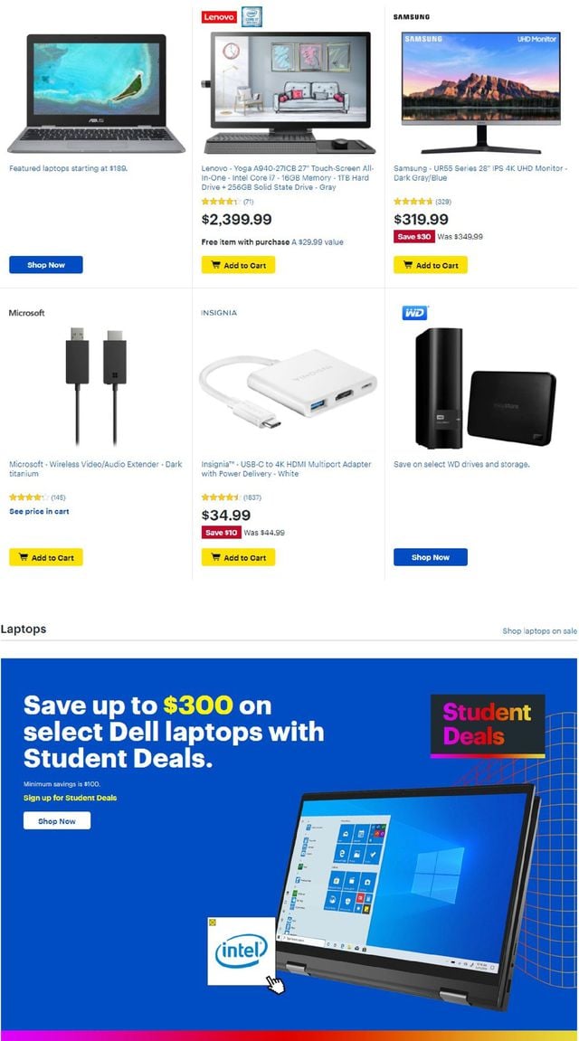 Best Buy Ad from 09/04/2020