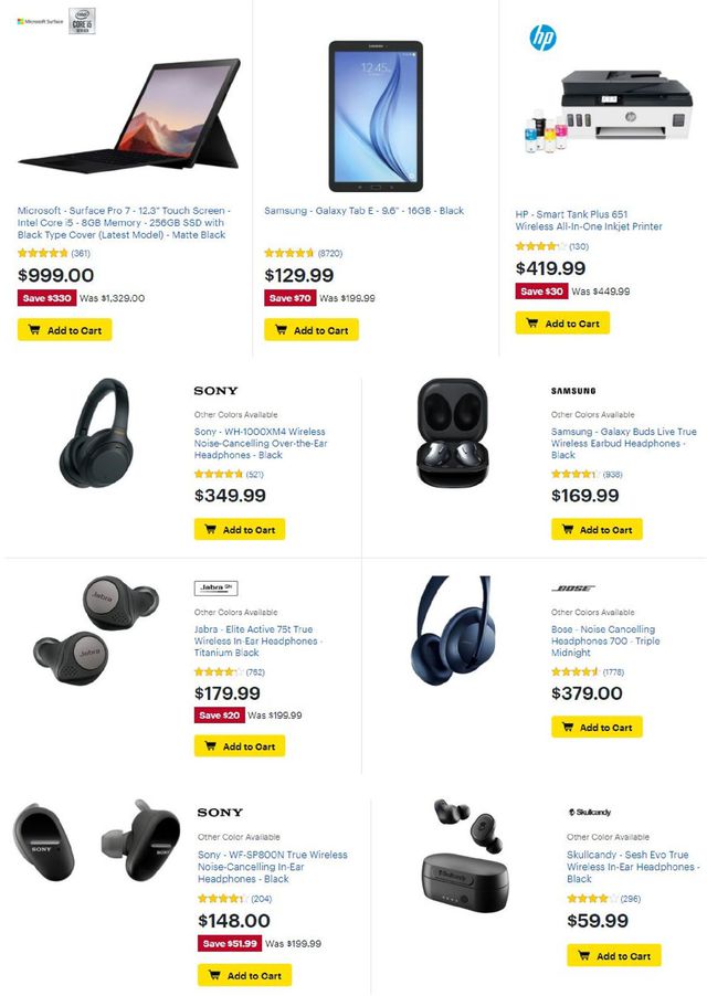 Best Buy Ad from 10/16/2020