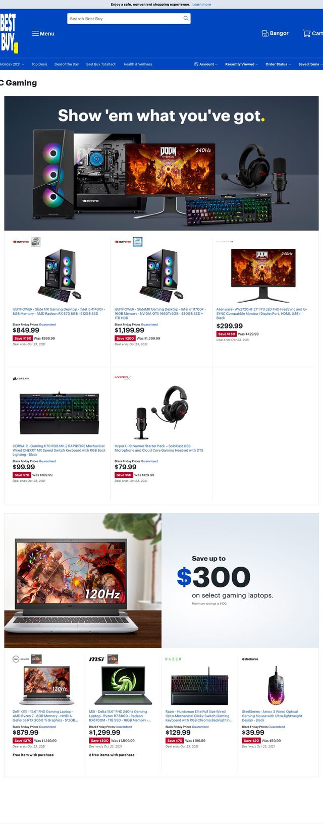 Best Buy Ad from 10/22/2021