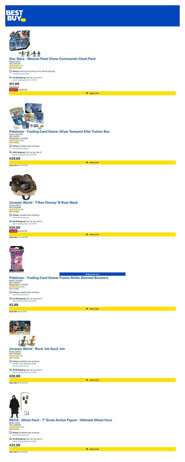 Best Buy Ad from 12/09/2022