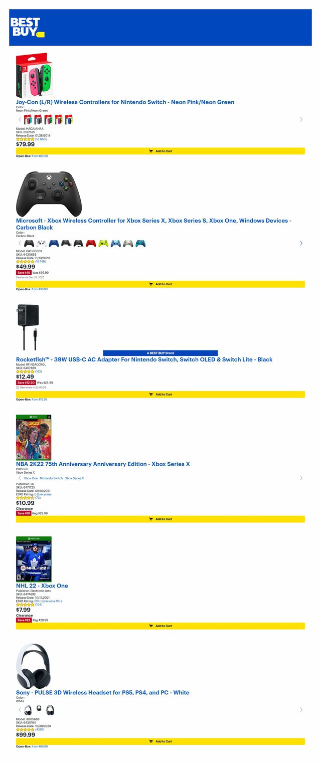 Best Buy Ad from 12/30/2022