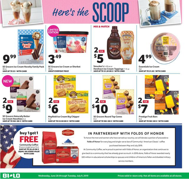 BI-LO Ad from 06/26/2019