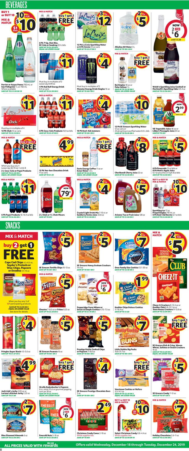 BI-LO Ad from 12/18/2019