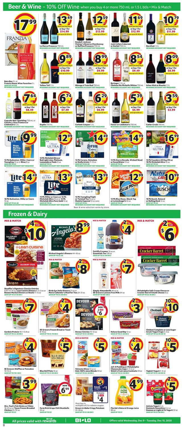 BI-LO Ad from 12/09/2020