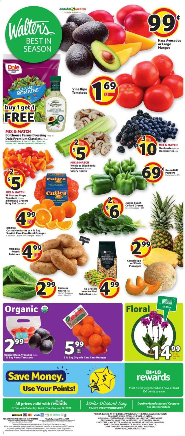 BI-LO Ad from 01/06/2021