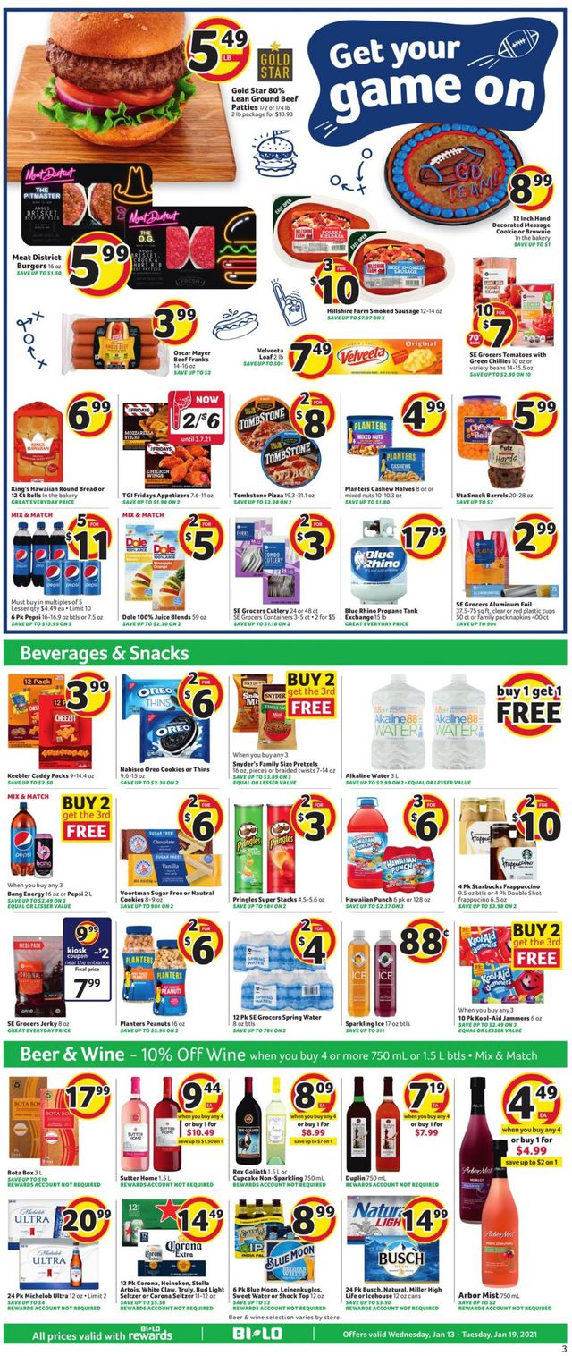 BI-LO Ad from 01/13/2021