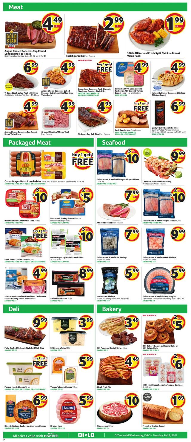 BI-LO Ad from 02/03/2021