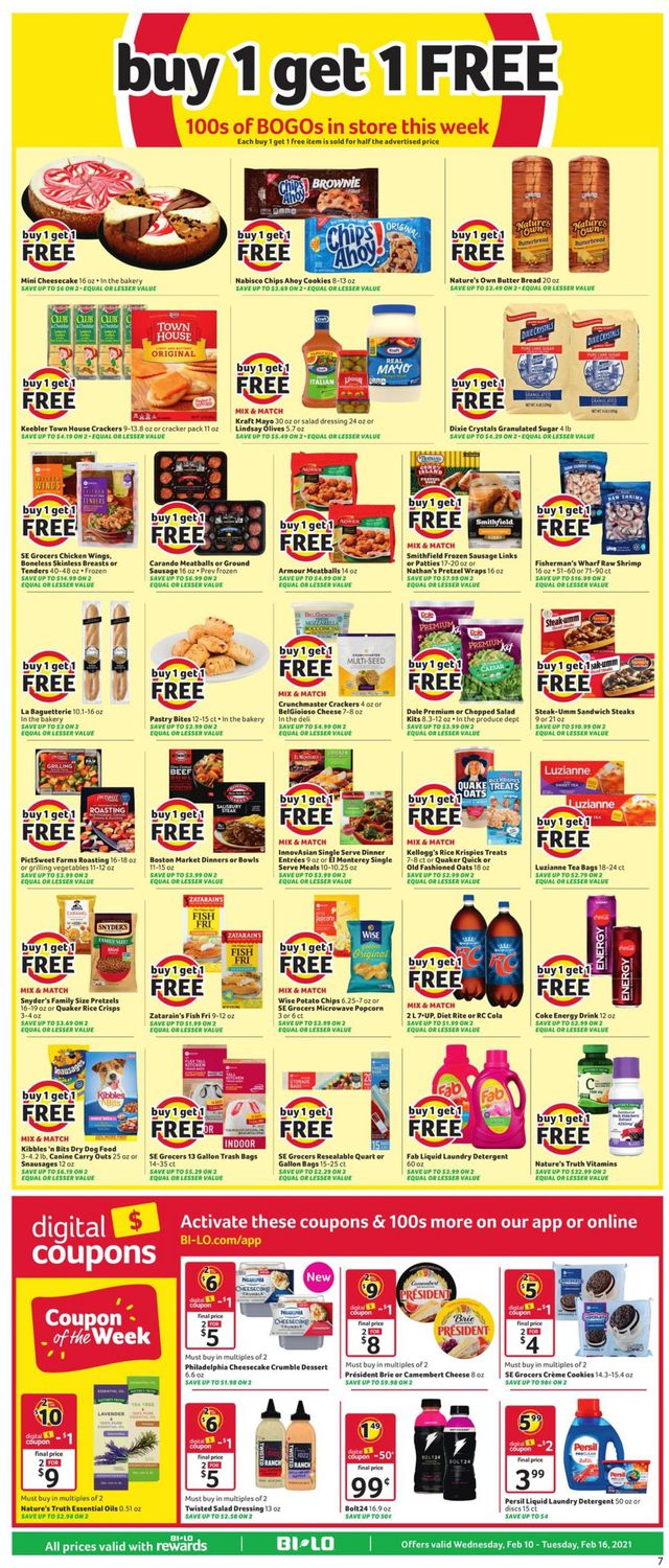 BI-LO Ad from 02/10/2021