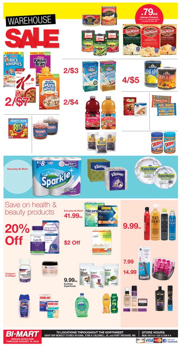 Bi-Mart Ad from 08/08/2019