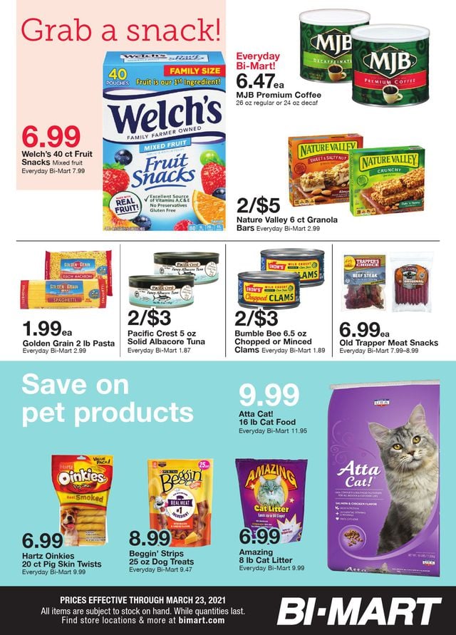 Bi-Mart Ad from 03/17/2021