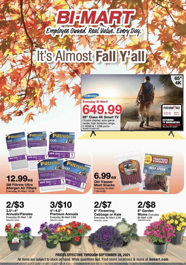 Bi-Mart Ad from 09/15/2021