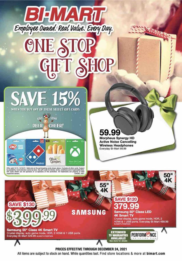 Bi-Mart Ad from 12/15/2021