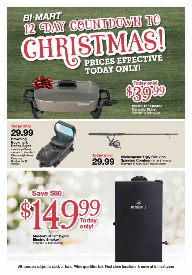 Bi-Mart Ad from 12/21/2021