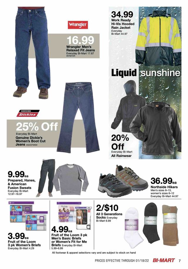 Bi-Mart Ad from 01/04/2022