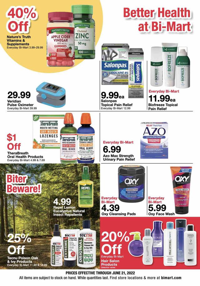 Bi-Mart Ad from 06/08/2022