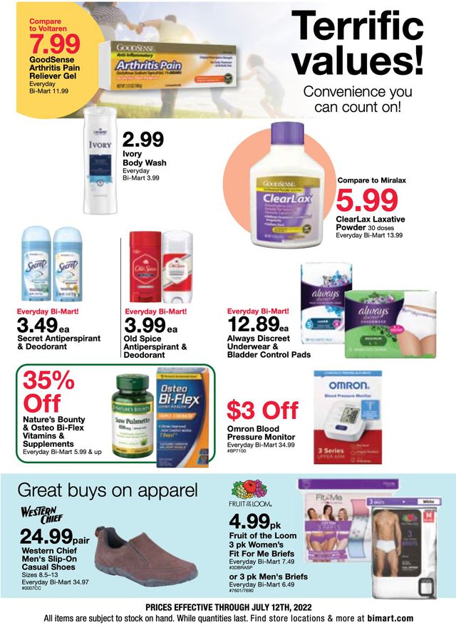 Bi-Mart Ad from 07/06/2022