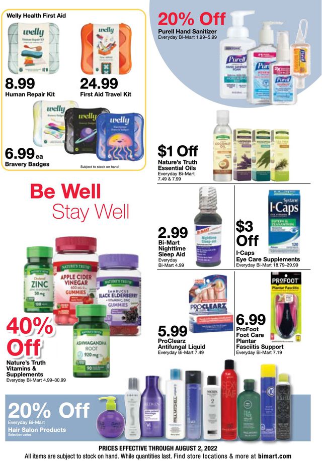 Bi-Mart Ad from 07/27/2022
