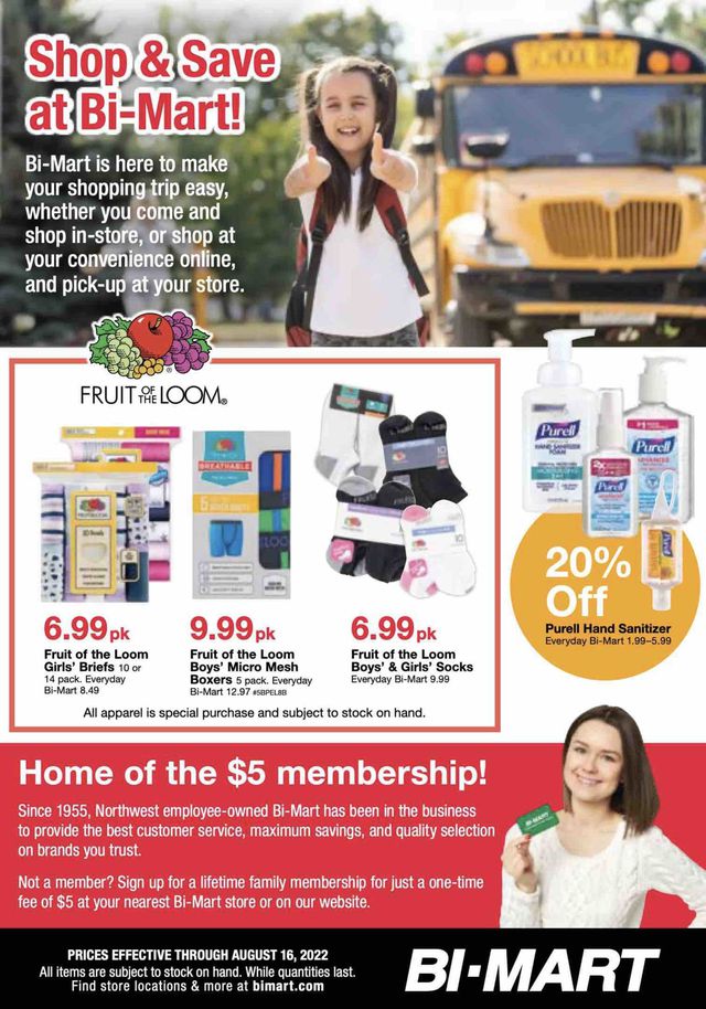 Bi-Mart Ad from 08/03/2022