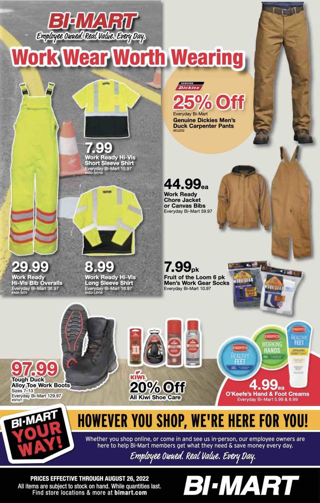 Bi-Mart Ad from 08/15/2022