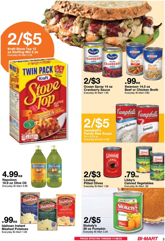 Bi-Mart Ad from 10/25/2022