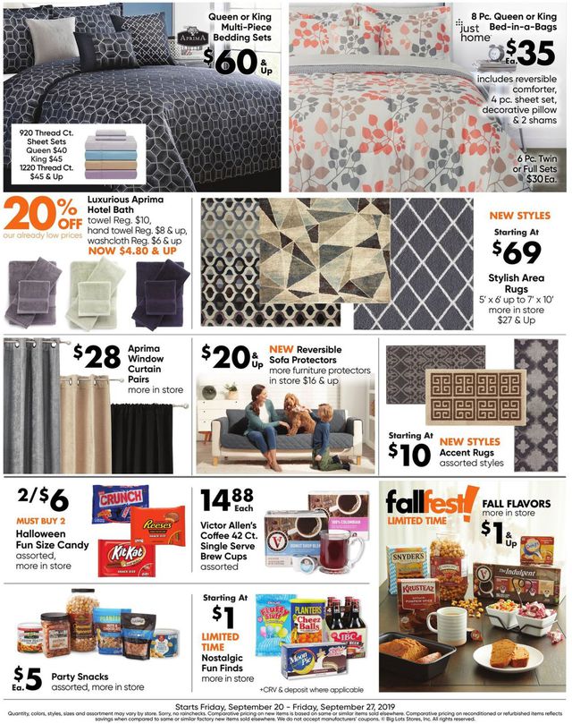 Big Lots Ad from 09/20/2019