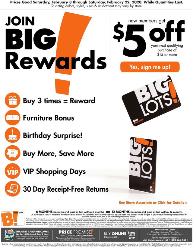 Big Lots Ad from 02/08/2020