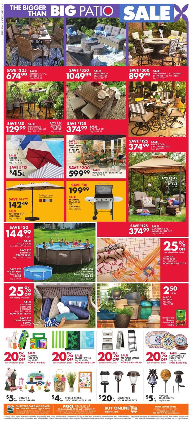 Big Lots Ad from 04/25/2020