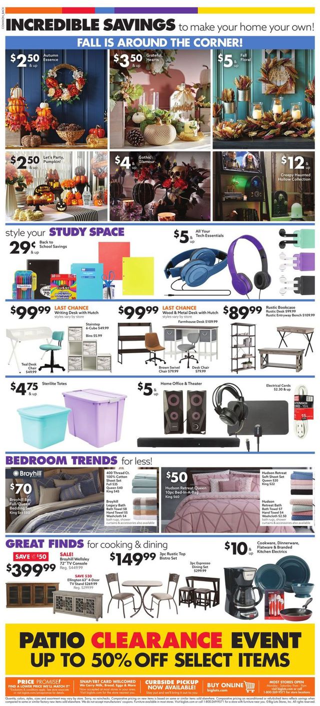 Big Lots Ad from 08/15/2020