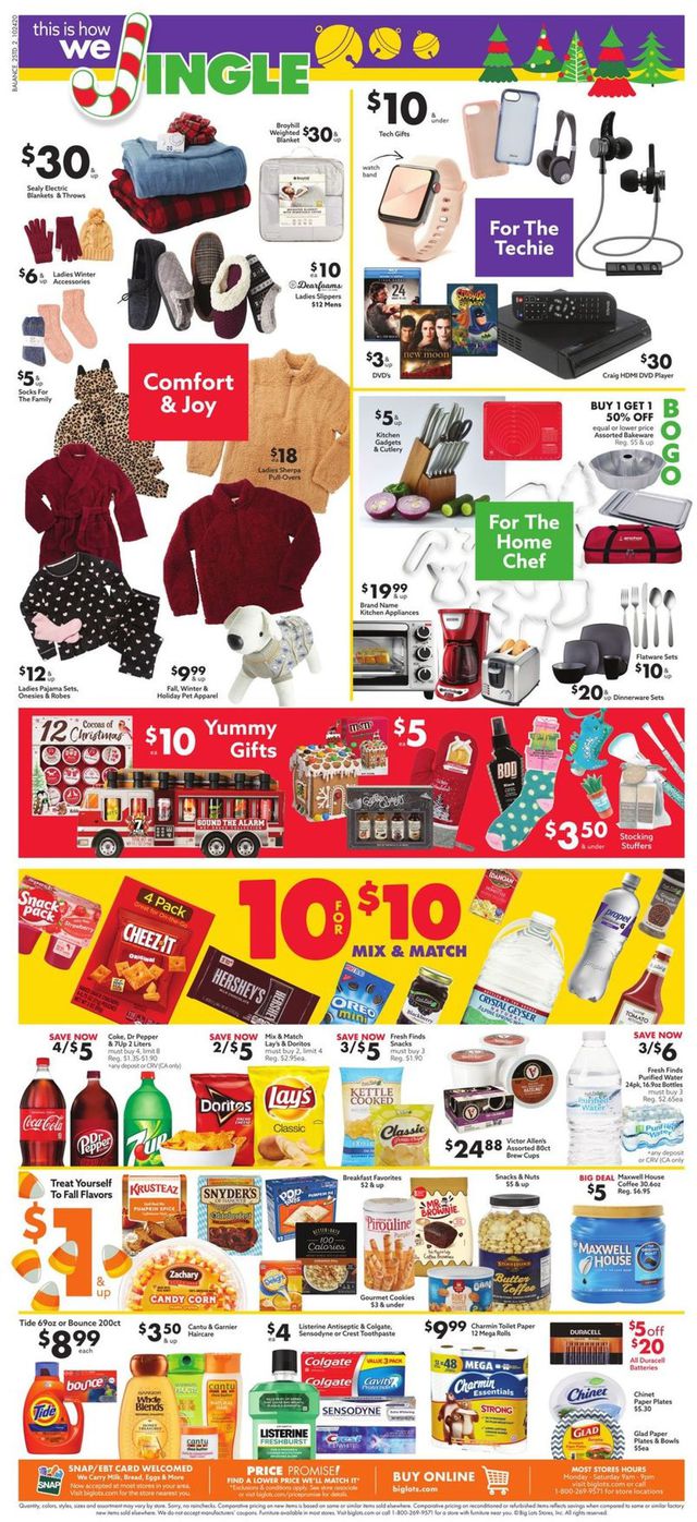 Big Lots Ad from 10/24/2020
