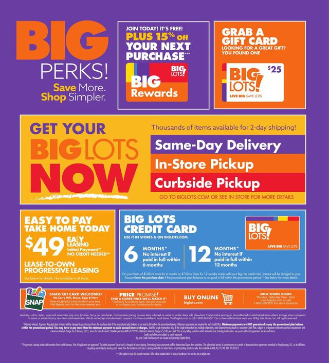 Big Lots Ad from 02/21/2021