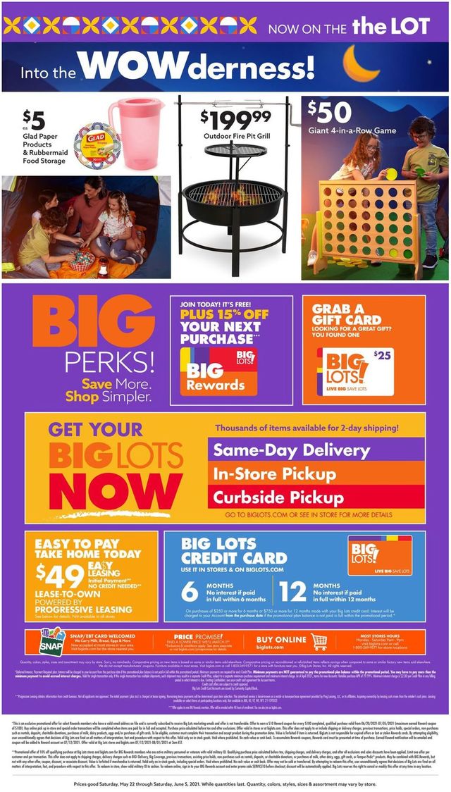 Big Lots Ad from 05/22/2021