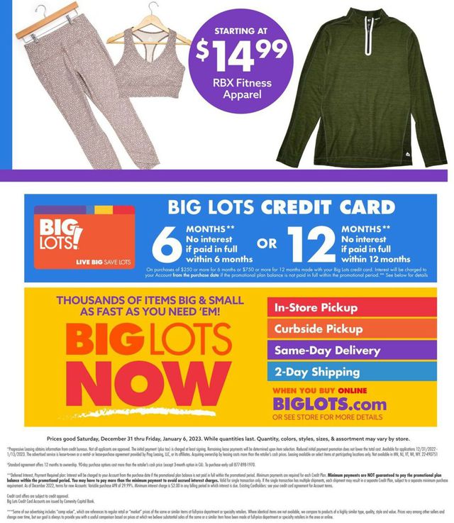 Big Lots Ad from 12/31/2022