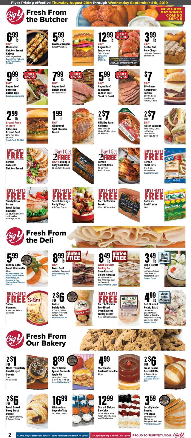 Big Y Ad from 08/29/2019
