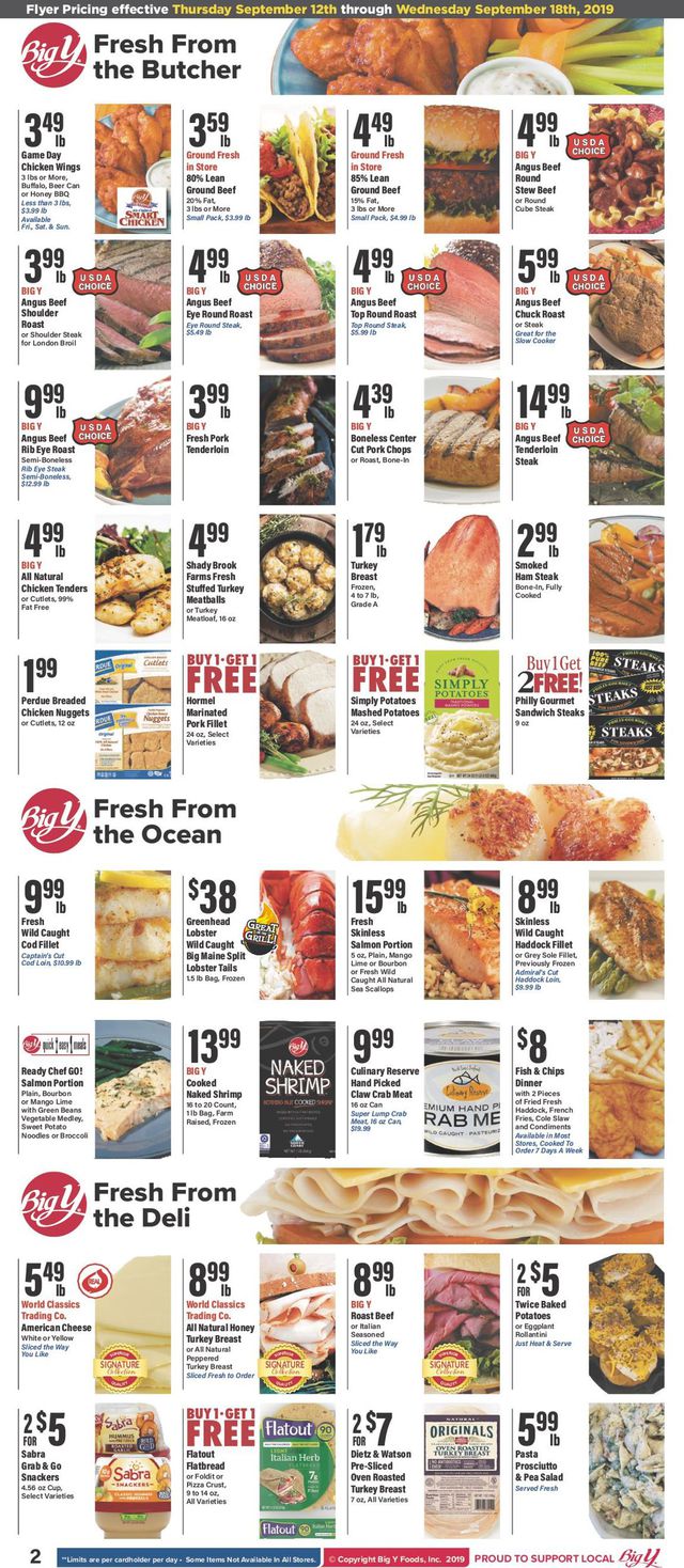 Big Y Ad from 09/12/2019
