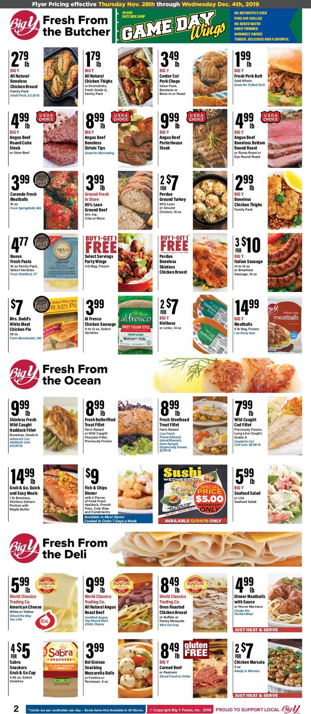 Big Y Ad from 11/28/2019
