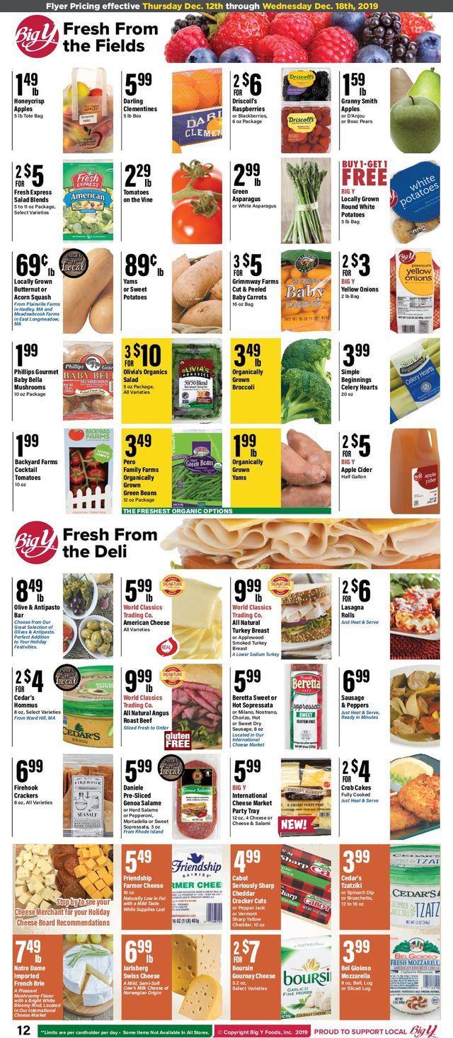 Big Y Ad from 12/12/2019